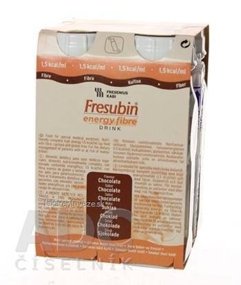Fresubin Energy fibre DRINK EasyBottle, príchuť čokoládová, 4x200 ml (800 ml)