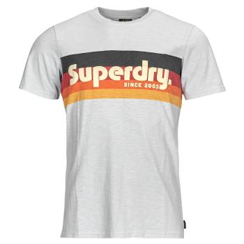 Superdry  CALI STRIPED LOGO T SHIRT  Tričká s krátkym rukávom Biela