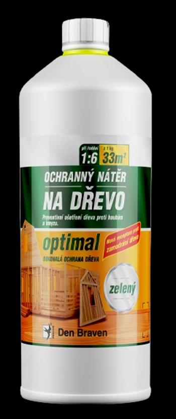 DEN BRAVEN - Ochranný náter na drevo OPTIMAL 1 kg zelená