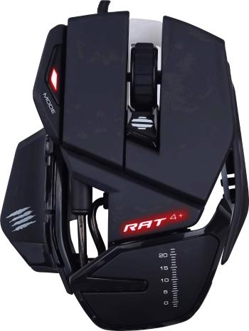 MadCatz R.A.T. 4+ herná myš USB optická čierna 9 null 7200 dpi podsvietenie, ergonomická, gélová opierka pod zápästie