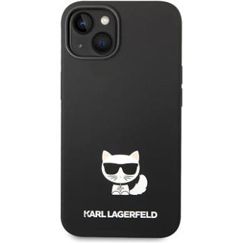 Karl Lagerfeld Liquid Silicone Choupette Zadný Kryt na iPhone 14 Black (KLHCP14SSLCTBK)