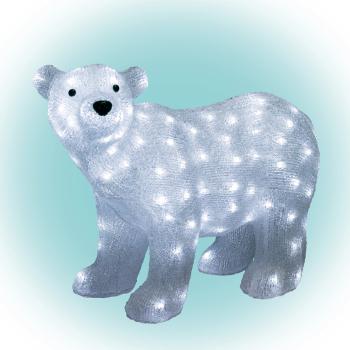 Dekorácia ľadový medveď, akryl, 42x58cm, IP44, 230V