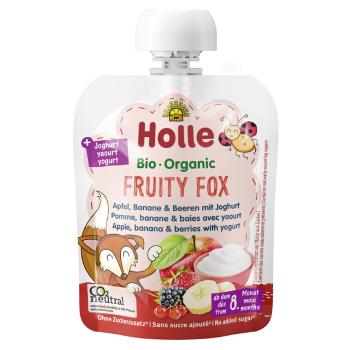 HOLLE Bio fruity fox detské ovocné pyré s jogurtom 85 g
