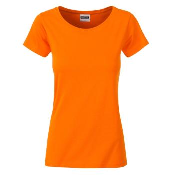James & Nicholson Klasické dámske tričko z biobavlny 8007 - Oranžová | L