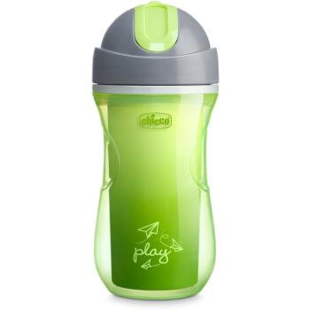 Chicco Sport Cup hrnček s rúrkou Green 12 m+ 266 ml