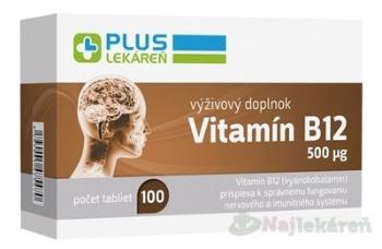 PLUS LEKÁREŇ Vitamín B12 500 µg 100 ks