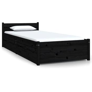 Rám postele so zásuvkami čierny 75 × 190 cm Small Single, 3103477