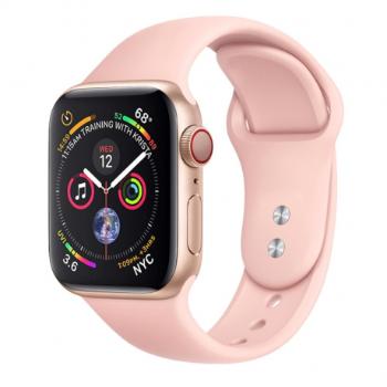 BStrap Soft Silicone remienok na Apple Watch 42/44/45mm, Pink Sand (SAP008C17)