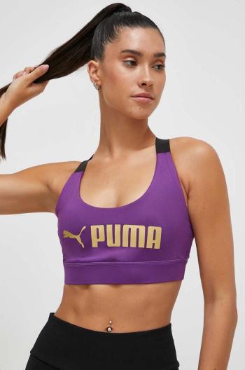 Športová podprsenka Puma Fit fialová farba