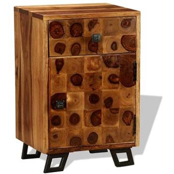 SHUMEE Nočný stolík, masívny sheesham, 37 × 30 × 54 cm, 243967