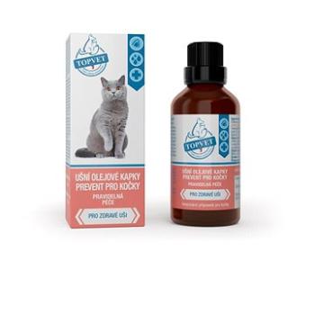 Topvet Ušné olejové kvapky prevent pre mačky 50 ml (8595643610553)