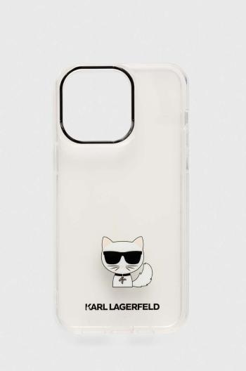 Puzdro na mobil Karl Lagerfeld iPhone 14 Pro Max 6,7" priehľadná farba