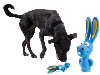 Hračka pre psa gumené hryzátko králik 16,5 cm
