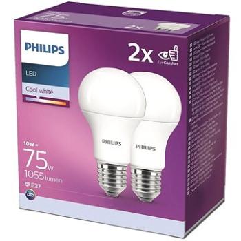 Philips LED 10 – 75W, E27 4000 K, 2 ks (929001234822)