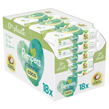 Pampers Coconut Pure detské čistiace obrúsky 18 balení = 756 obrúskov