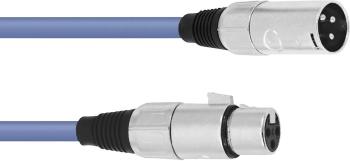 Omnitronic 3022010L XLR prepojovací kábel [1x XLR zástrčka 3pólová - 1x XLR zásuvka 3pólová] 3.00 m modrá