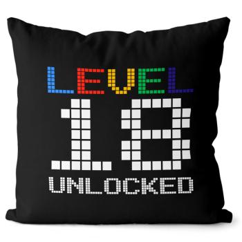 Vankúš Level unlocked (vek: 18, Velikost: 55 x 55 cm)