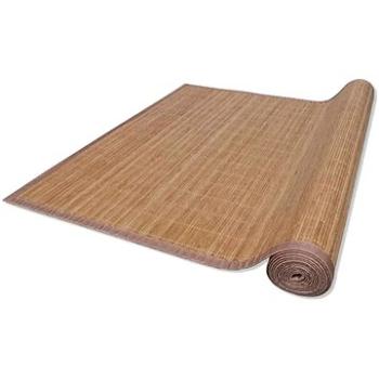 Obdĺžniková hnedá bambusová rohožka\koberec 80 × 200 cm