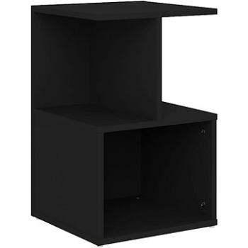 SHUMEE Nočný stolík čierny 35 × 35 × 55 cm drevotrieska, 806348