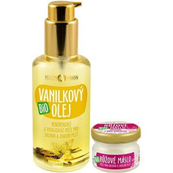 PURITY VISION Bio Vanilkový olej 100 ml + Bio Ružové maslo 20 ml (8595572902408)
