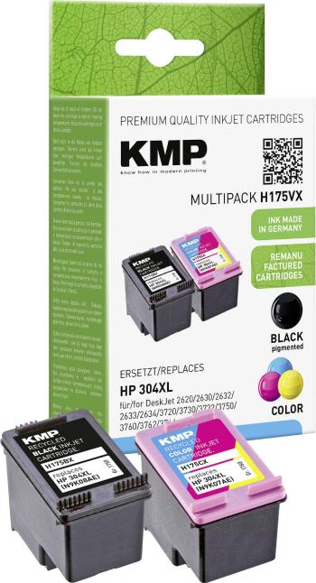 KMP Ink set náhradný HP HP 304XL (N9K08AE, N9K07AE) kompatibilná kombinované balenie čierna, zelenomodra, purpurová, žlt