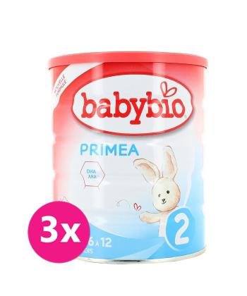 BABYBIO PRIMEA 2 špeciálne dojčenské bio mlieko (6-12m) 3x800 g