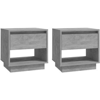 SHUMEE Nočné stolíky 2 ks betónovo sivé 45 × 34 × 44 cm drevotrieska, 809521