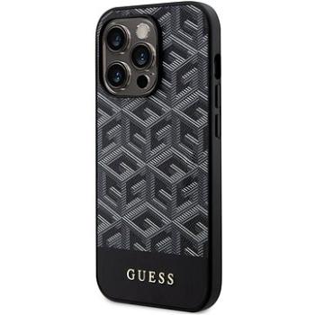 Guess PU G Cube MagSafe Kompatibilný Zadný Kryt na iPhone 13 Pro Max Black (GUHMP13XHGCFSEK)