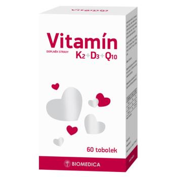 BIOMEDICA Vitamín K2 + D3 + Q10 60 kapsúl