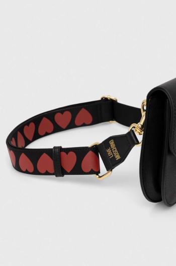 Popruh ku kabelke Love Moschino čierna farba, JC6405PP1LLW100A