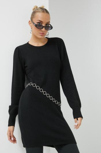 Šaty JDY čierna farba, mini, rovný strih