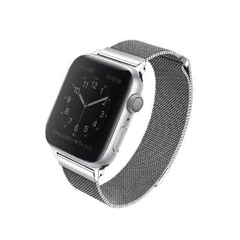 Uniq Dante Apple Watch Series - 4/5/6/7 / SE - 44 / 45 / 42  mm - Strieborná KP18763