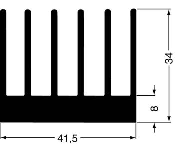 Fischer Elektronik SK 189 100 SA lisovaný chladič 2.8 K/W (d x š x v) 100 x 41.5 x 34 mm