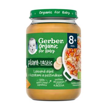 GERBER Organic 100 % rastlinný príkrm lahodná tekvica s fazuľkami a paštrnákom 6 x 190 g