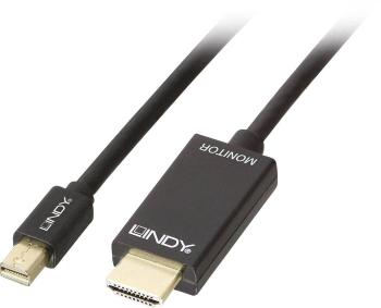 LINDY Mini-DisplayPort / HDMI káblový adaptér #####Mini DisplayPort Stecker, #####HDMI-A Stecker 1.00 m čierna 36926  ##