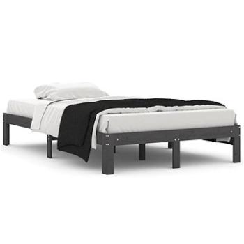 Rám postele sivý masívna borovica 120 × 200 cm, 810362