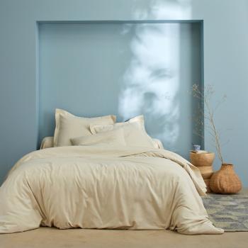 Blancheporte Jednofarebná flanelová posteľná bielizeň zn. Colombine slonová kosť obliečka na prikrývku140x200cm