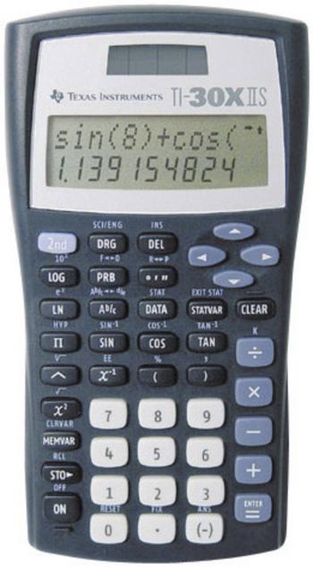 Texas Instruments TI-30 X IIS školský počítač čierna, strieborná Displej (počet miest): 11 solárny pohon, na batérie (š