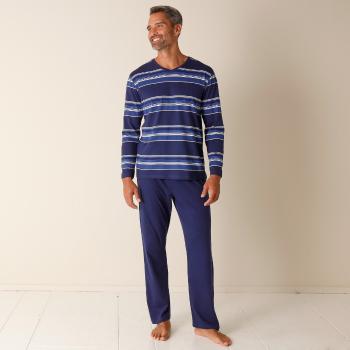 Blancheporte Pyžamo s nohavicami, prúžkovaná potlač nám.modrá 87/96 (M)