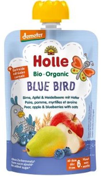 HOLLE Organické pyré Blue bird, hrušky, jablká a čučoriedky s vločkami 100 g