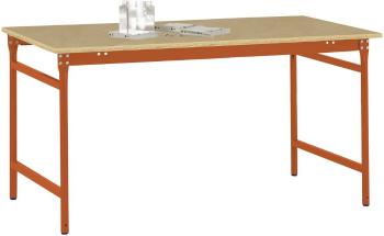 Manuflex BB3035.2001 Odkladací stolík BASIS stacionárny s multiplexnou doskou stola v červeno-oranžovej farbe RAL 2001,