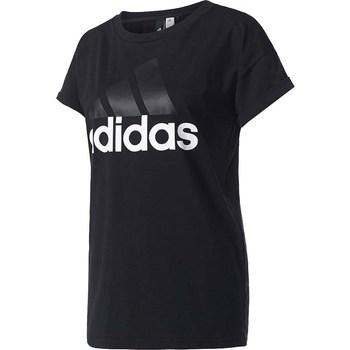 adidas  Tričká s krátkym rukávom Ess Linear Tee  Čierna