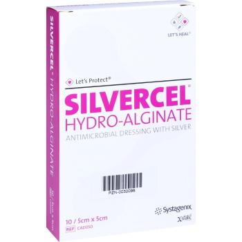 Silvercel hydroalginátový bakteriostatický obväz 10 ks