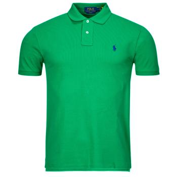 Polo Ralph Lauren  POLO AJUSTE SLIM FIT EN COTON BASIC MESH  Polokošele s krátkym rukávom Zelená