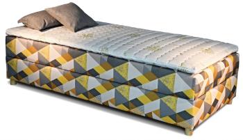 New Design  Čalúnená posteľ NOVO | s topperom Rozmer.: 80 x 200 cm