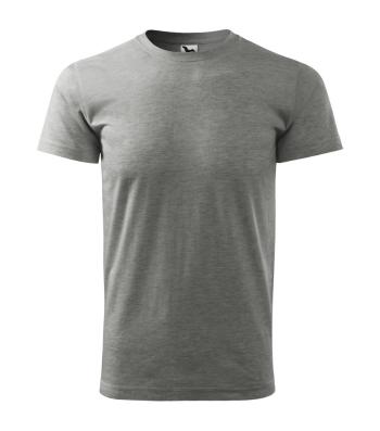 MALFINI Pánske tričko Basic - Tmavošedý melír | XXXL