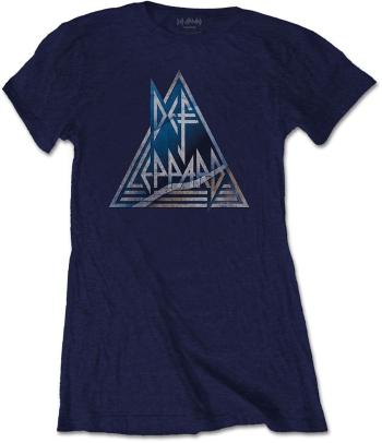 Def Leppard Tričko Triangle Logo Navy L