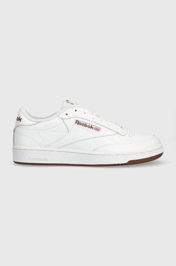 Kožené tenisky Reebok Classic Club C 85 biela farba