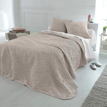 Blancheporte Prikrývka na posteľ Melisa sivobéžová obliečka na vankúš 65x65cm