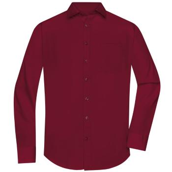 James & Nicholson Pánska košeľa s dlhým rukávom JN678 - Vínová | S
